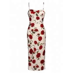  Rose Suspender Pencil Dress