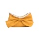  Bowknot Pearl Solid Underarm Bag
