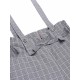 Gray Plaids Suspender Pants Gray Plaids Suspender Pants