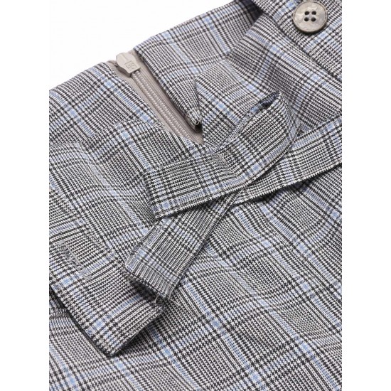 Gray Plaids Suspender Pants Gray Plaids Suspender Pants