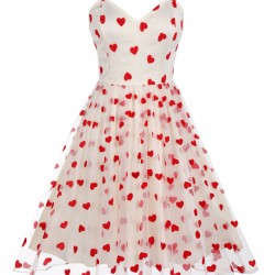 Heart  Mesh Sling Dress